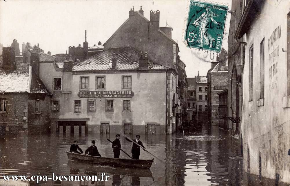 Besançon - Rue de l'Abreuvoir lors des Inondations de 1910